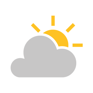 Partly cloudy and few cirrus
