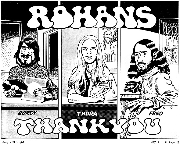Rohan's advertisement, illustrated by Rand Holmes